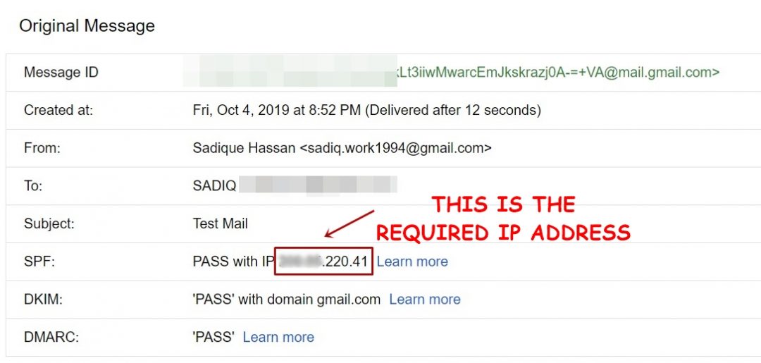 trace email IP address