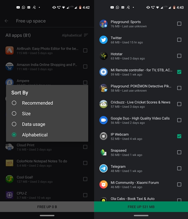 uninstall multiple apps