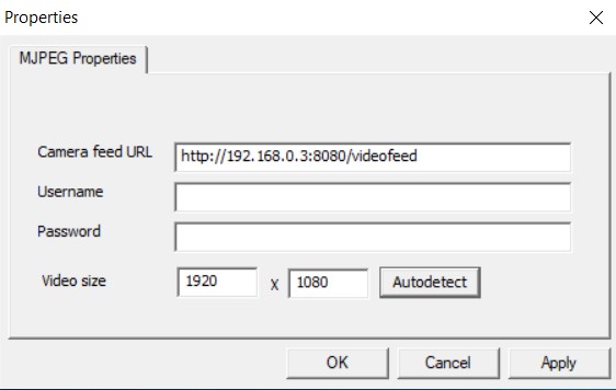 webcam properties