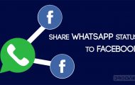 share whatsapp status to facebook