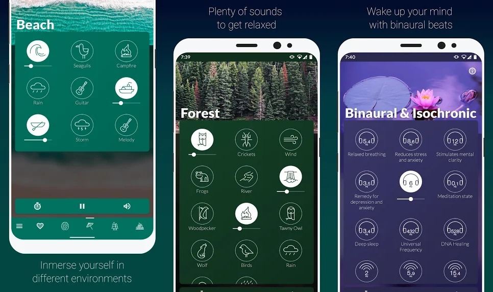 Atmosphere sleep sounds apps
