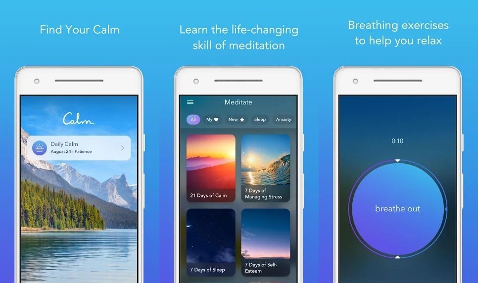 Calm relaxing sound apps