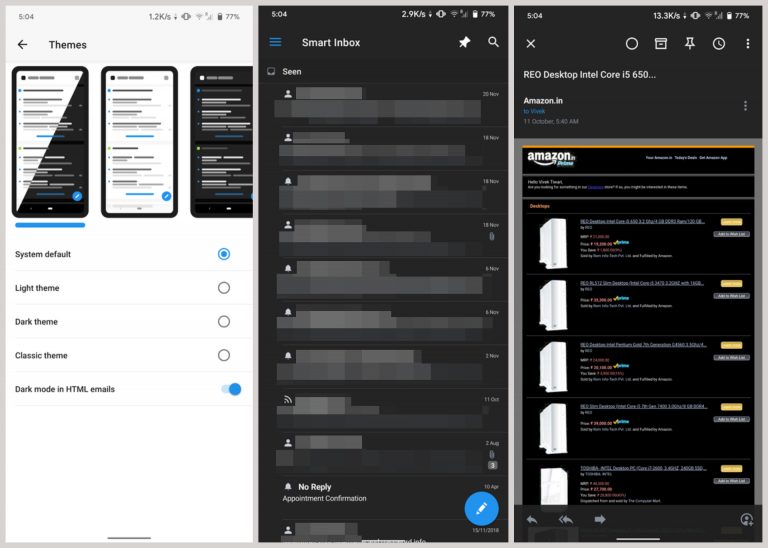Spark dark mode