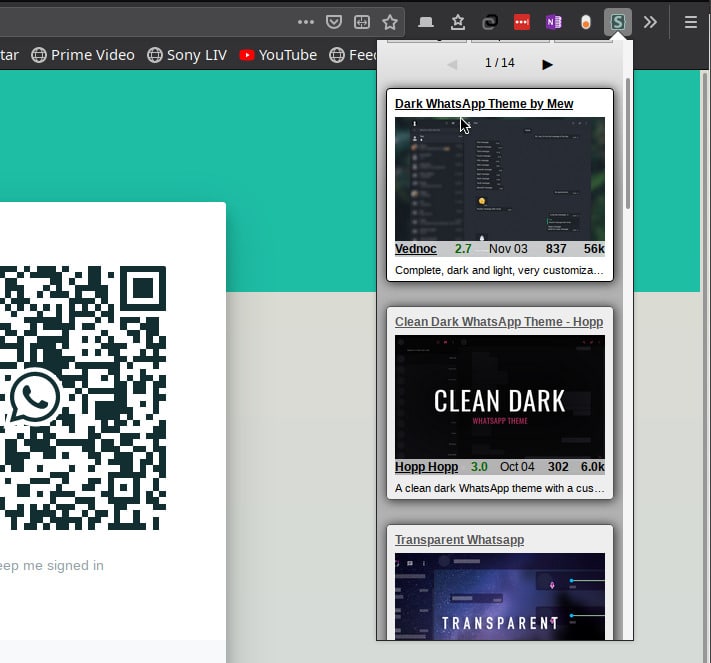 Install WhatsApp Web Dark Theme