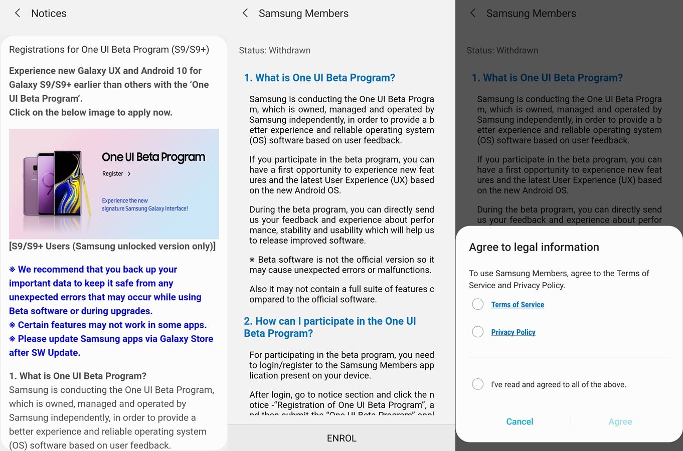 Galaxy S9 and S9 Plus One UI 2.0 beta update