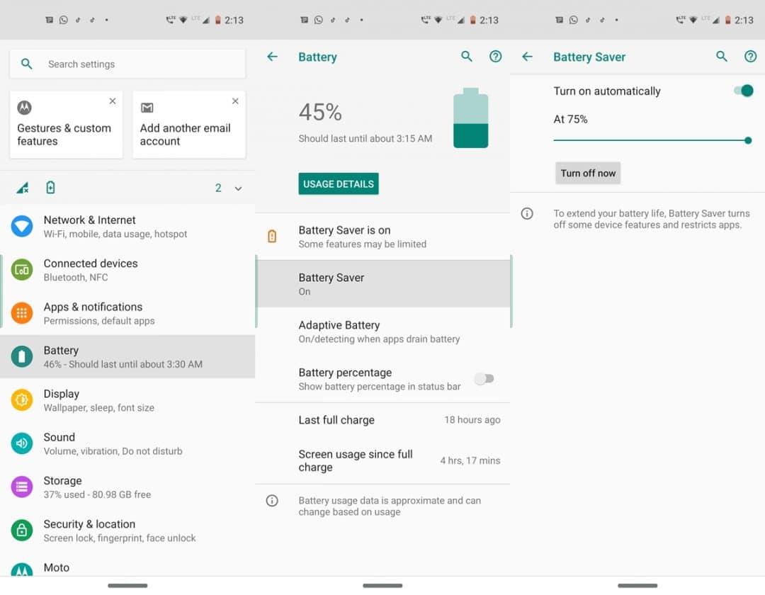 battery saver