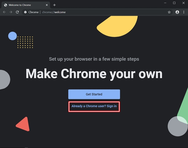 chrome portable sign in