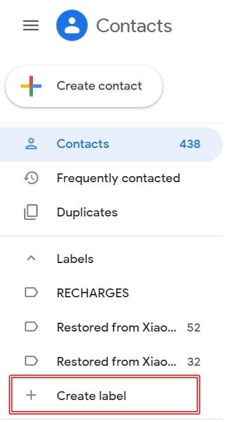 create labels
