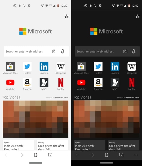 dark mode edge android