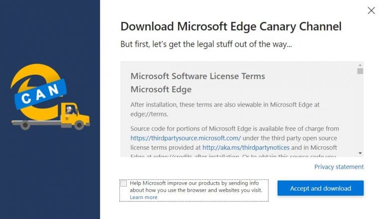 microsoft edge canary