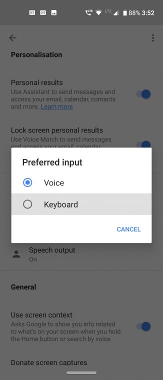 keyboard input