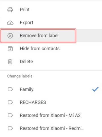 remove labels