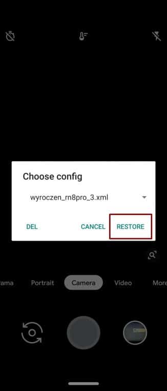 restore config