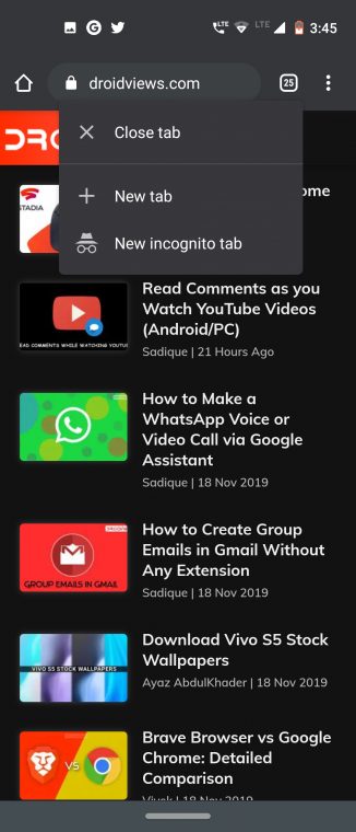 tab switcher update
