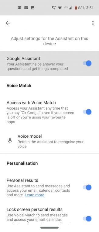 turn off assistant