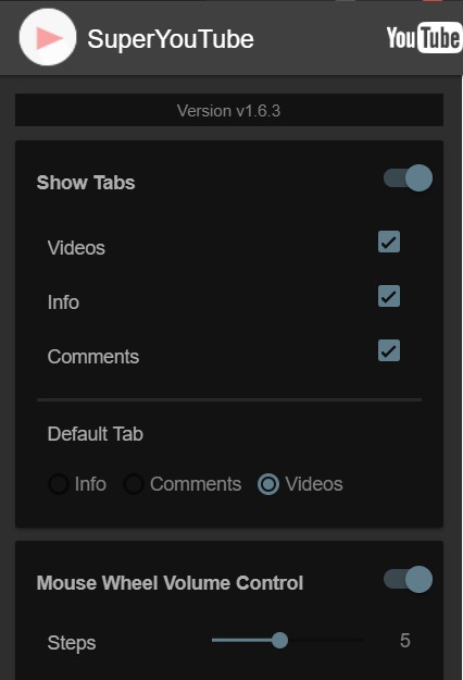watch videos menu