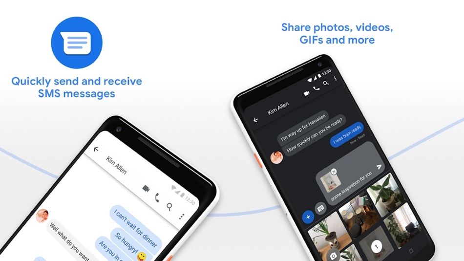 Pixel 4 messages app
