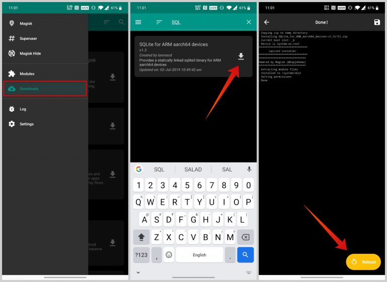 Install SQLite Magisk Module