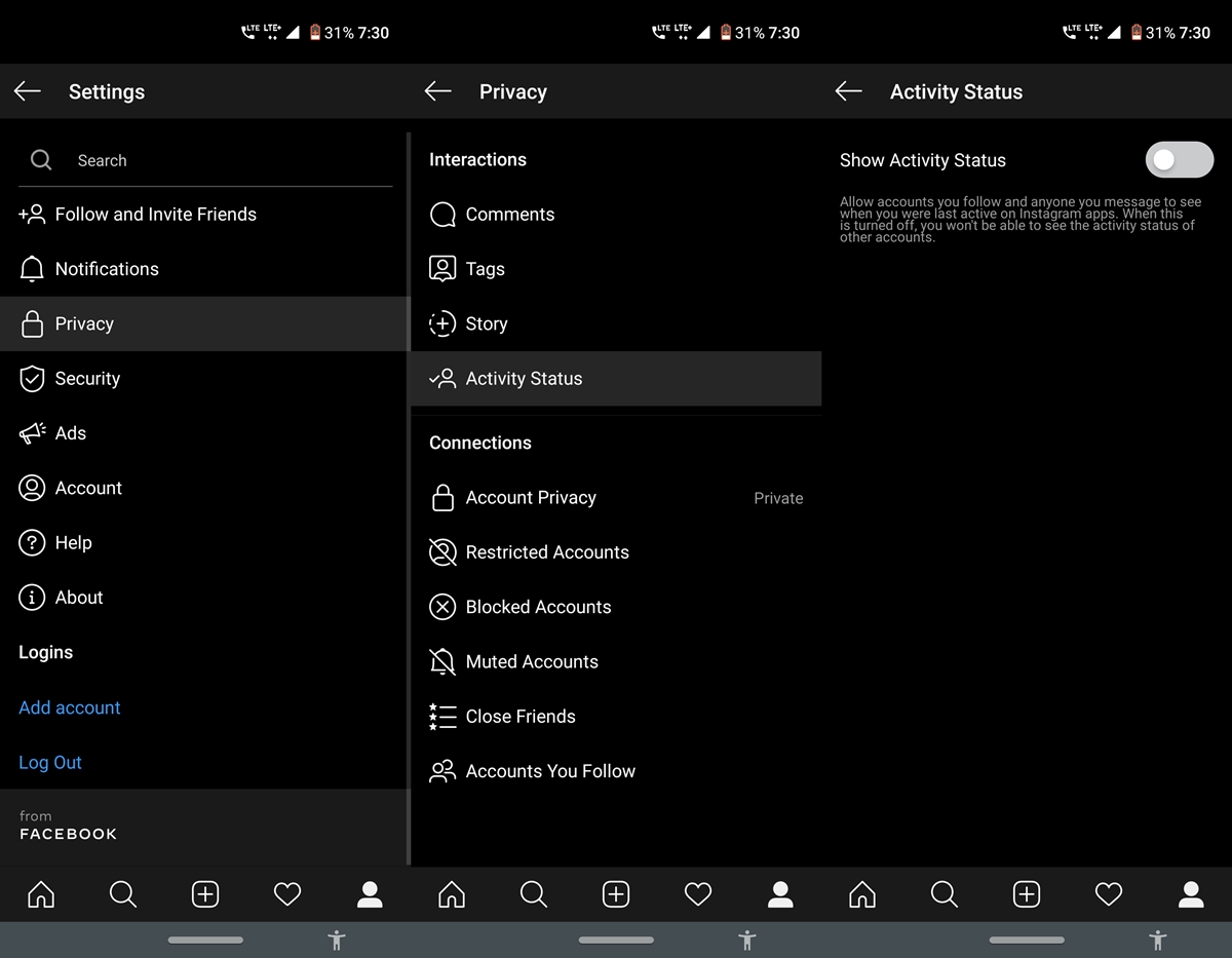 instagram privacy activity status