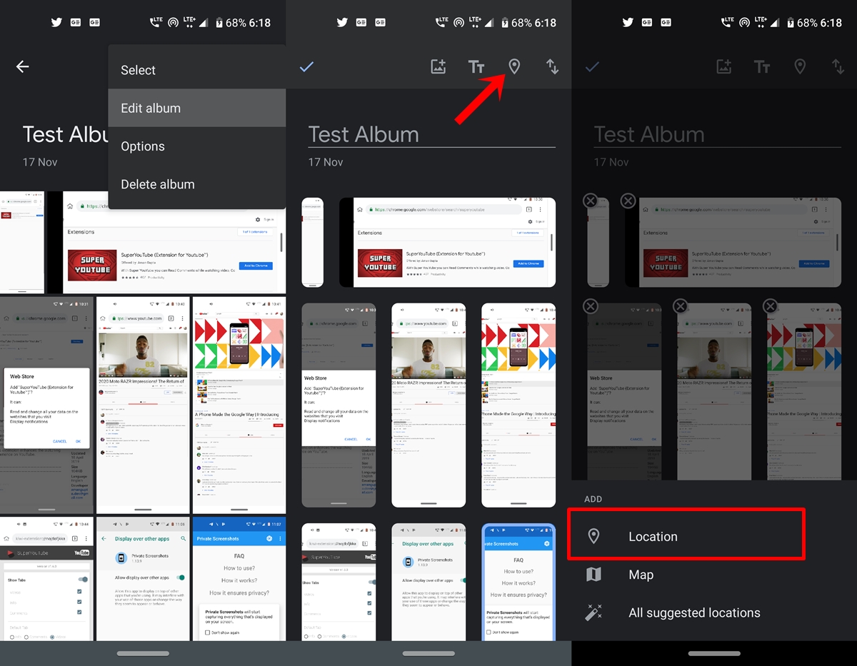 add location album