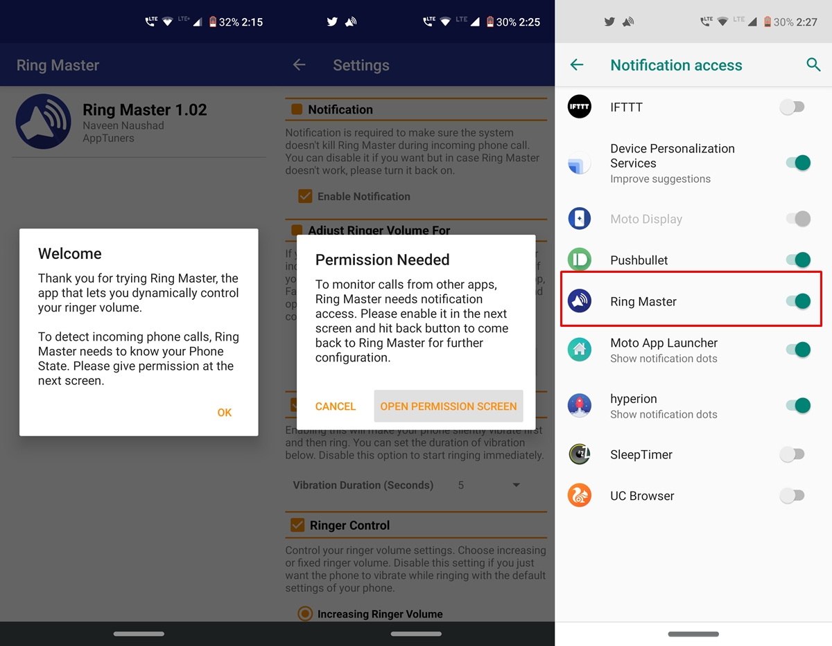 ring master app permissions