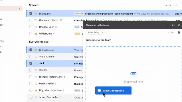 drag email gmail