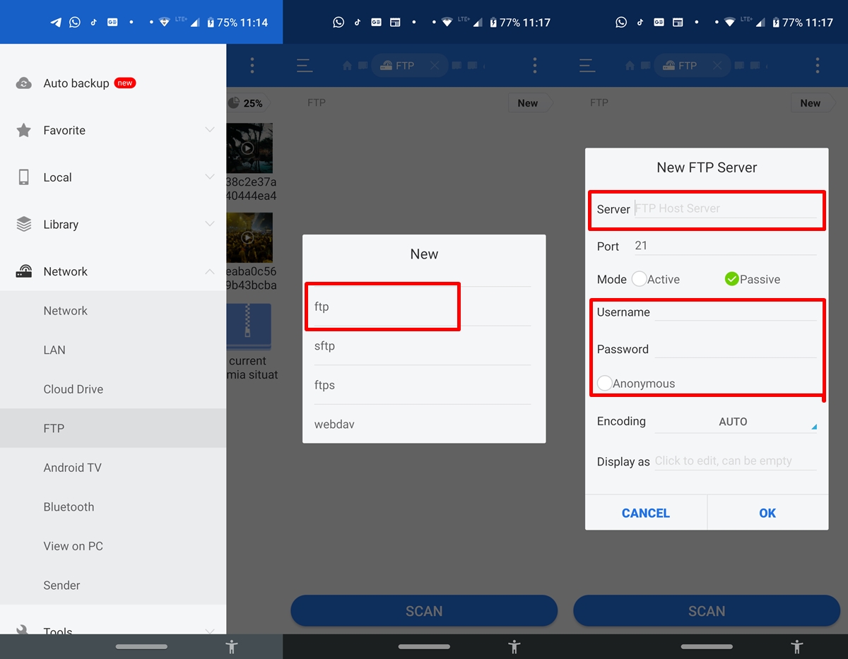 ftp es file explorer