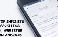 stop infinite scroll android
