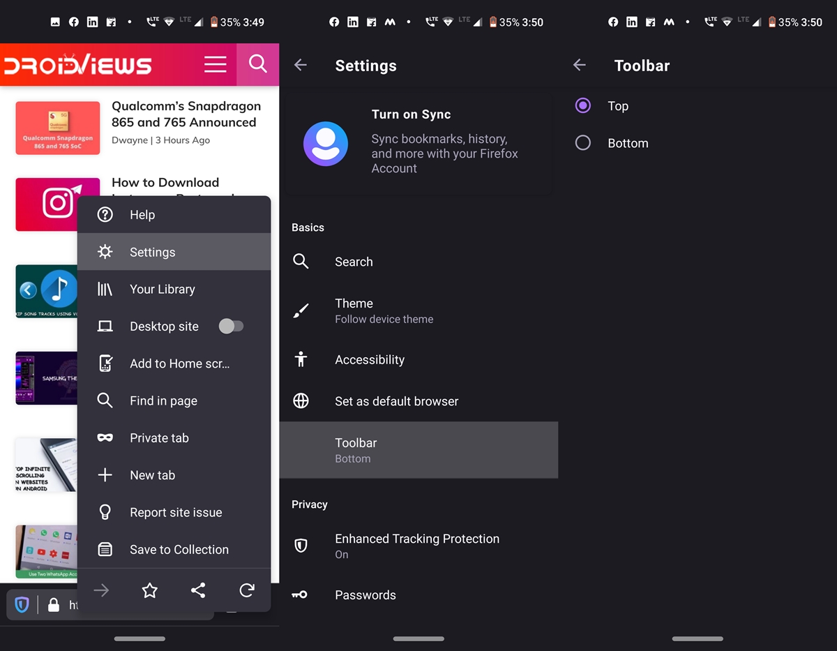 firefox preview toolbar