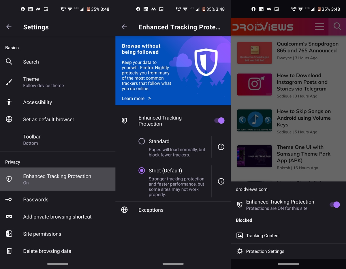 firefox preview tracking protection