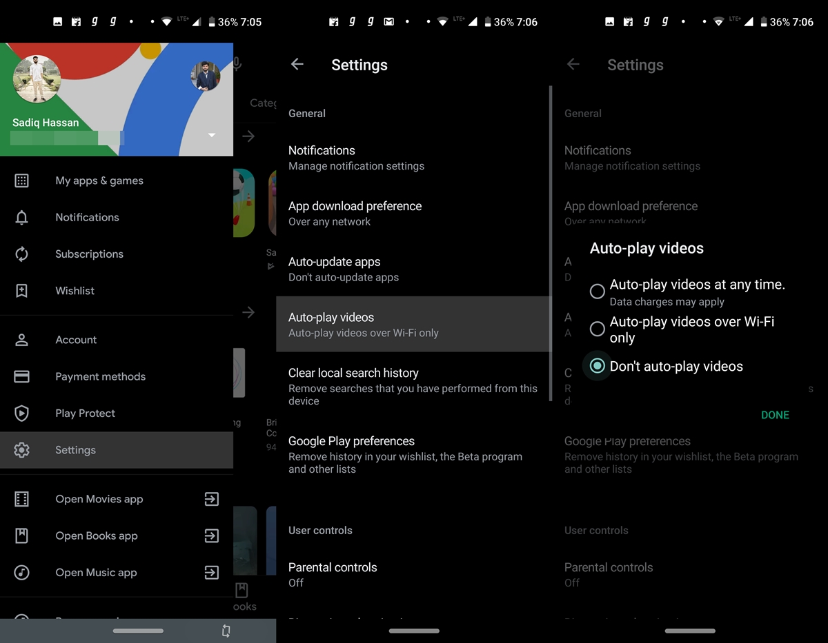 turn off auto-play videos in play store