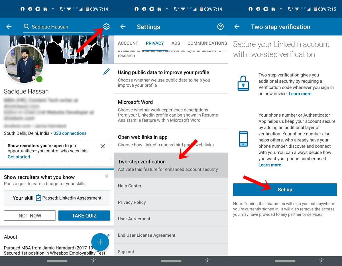 two factor linkedin