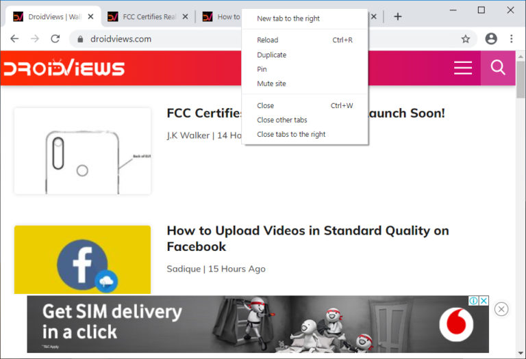 Chrome tab management