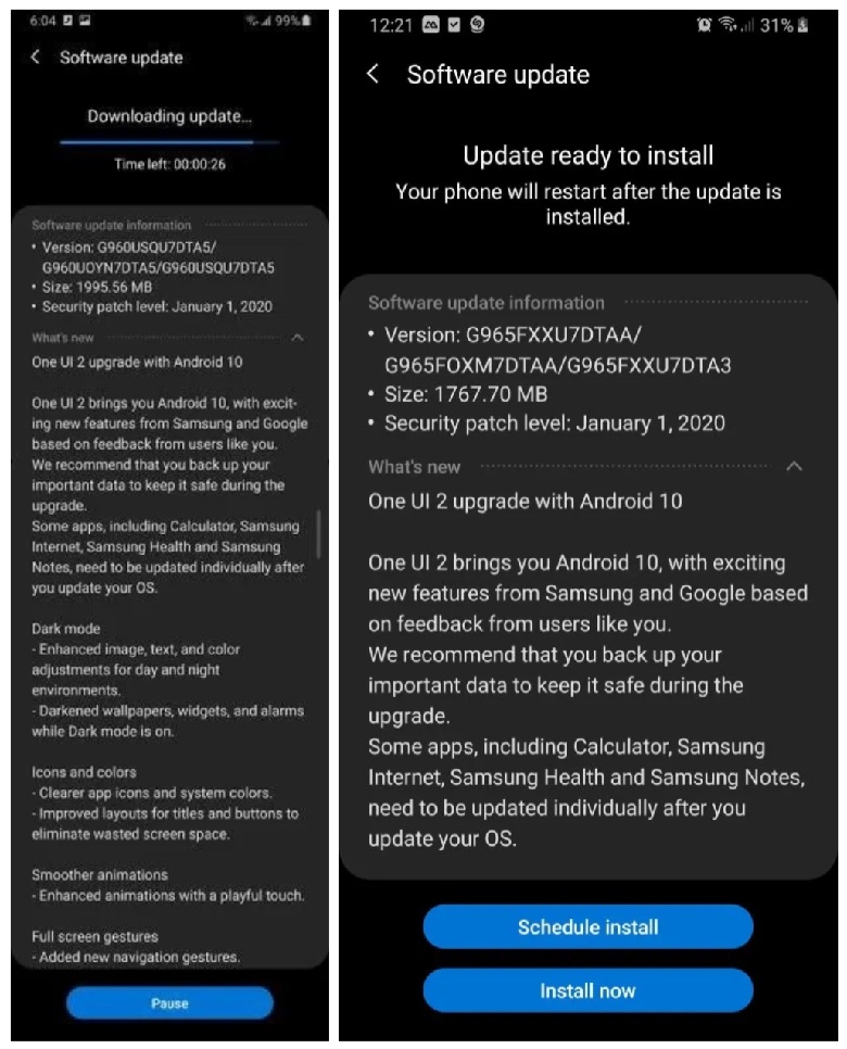 Galaxy S9 Update