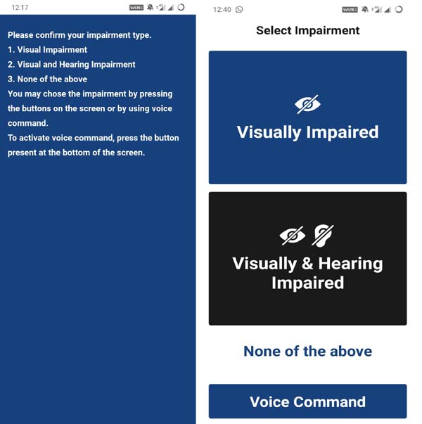 RBI App MANI Impairment type