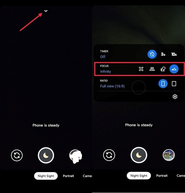 Google Camera Astrophotography Mode steps