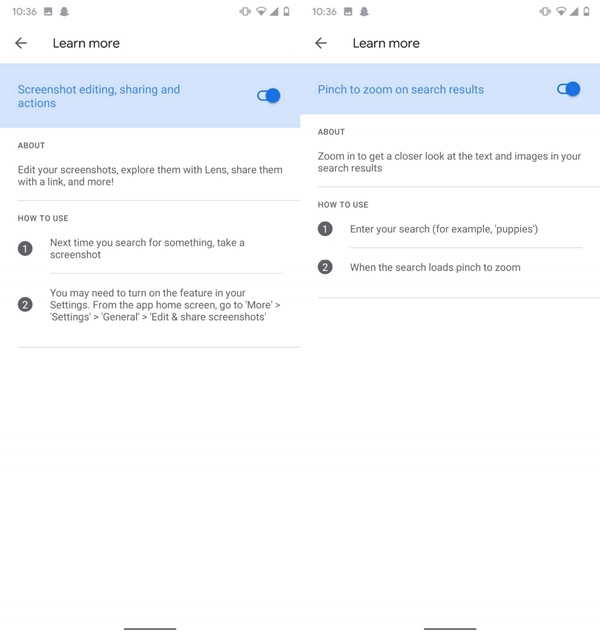 google labs features