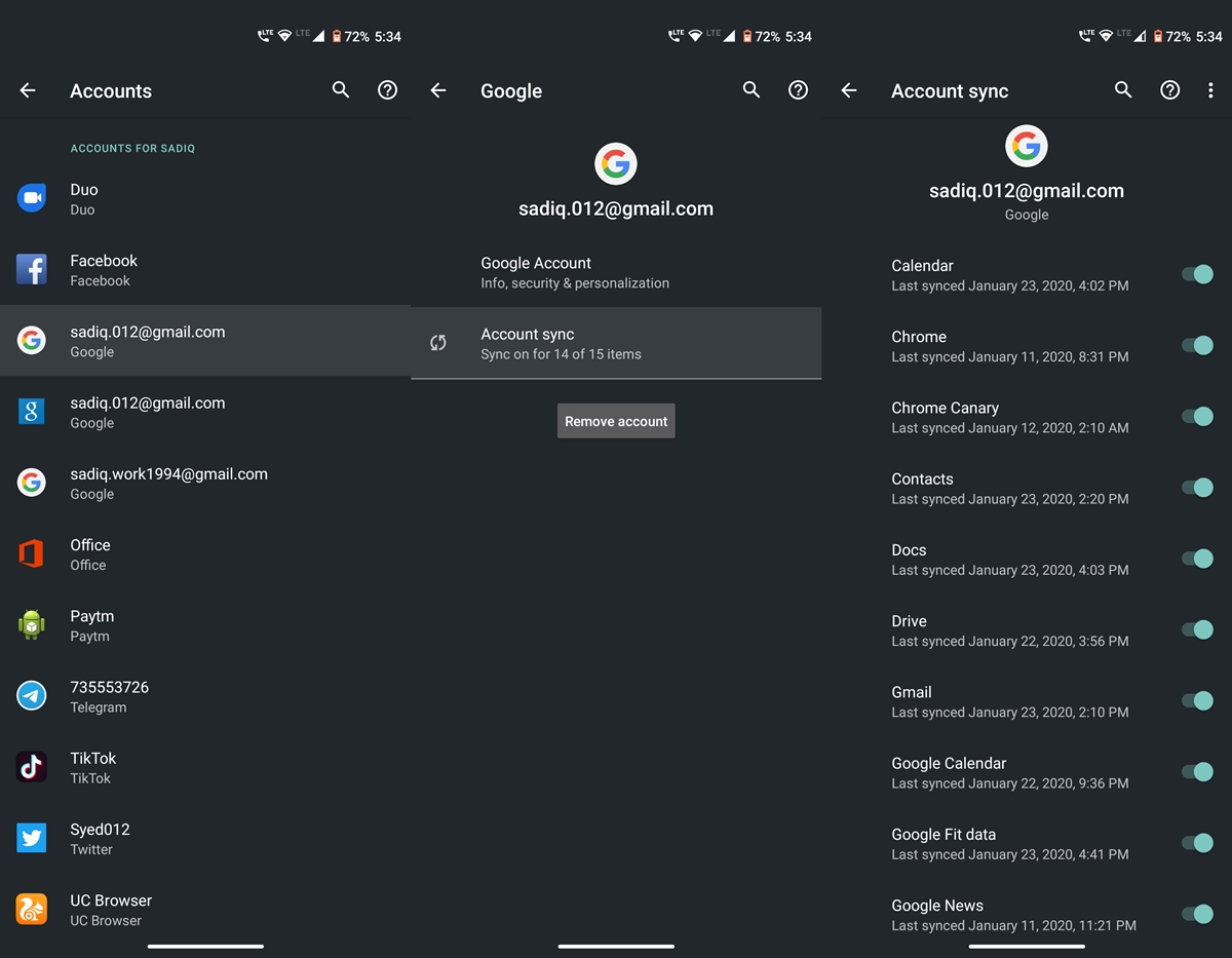 sync individual google