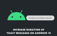 android 10 toast messages