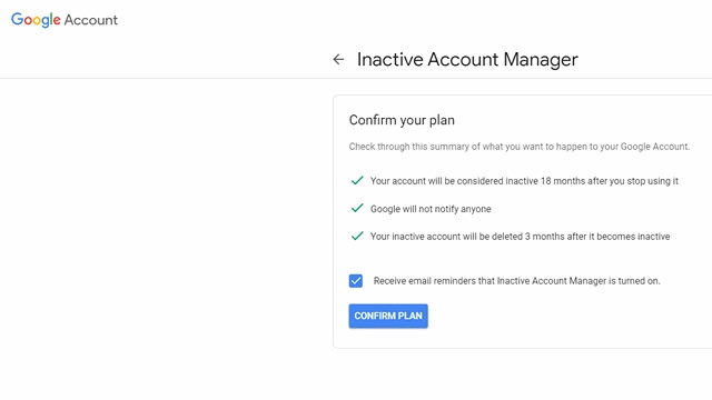 setting up google auto delete