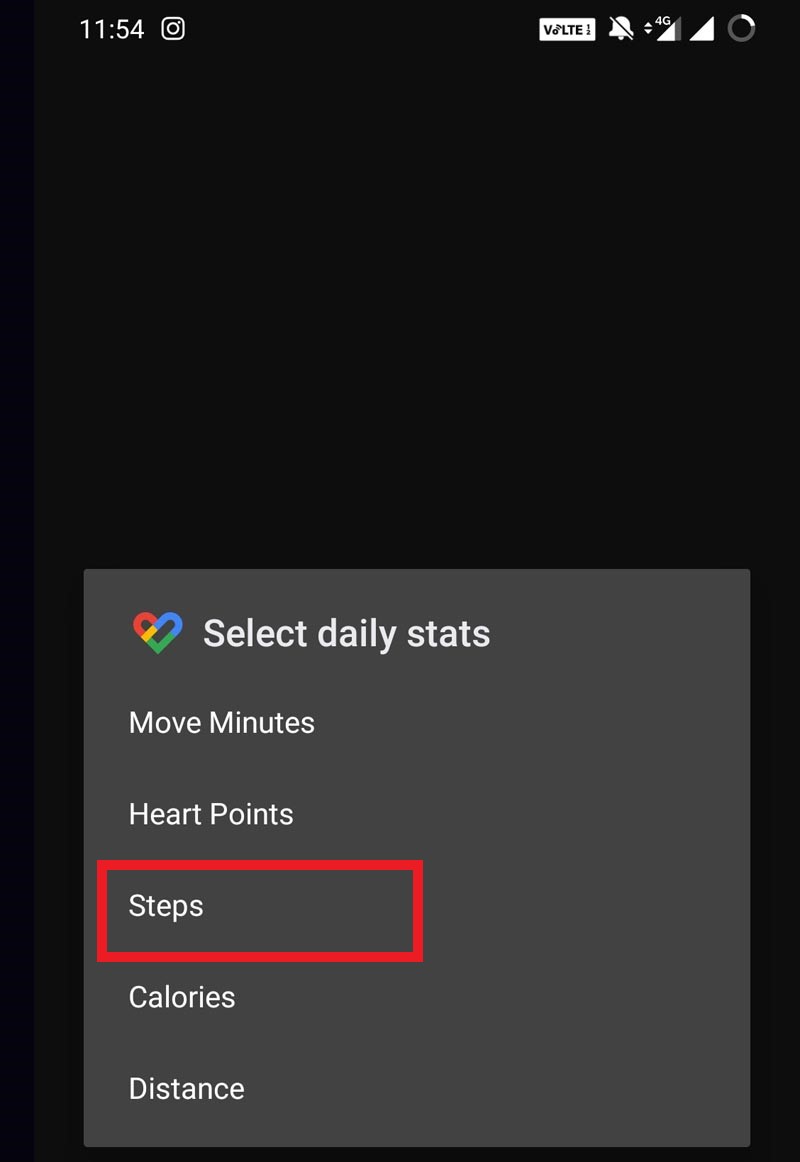 Google Fit Activity Tracker Daily Stats