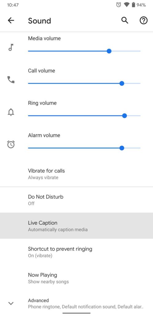 Pixel Sound Settings