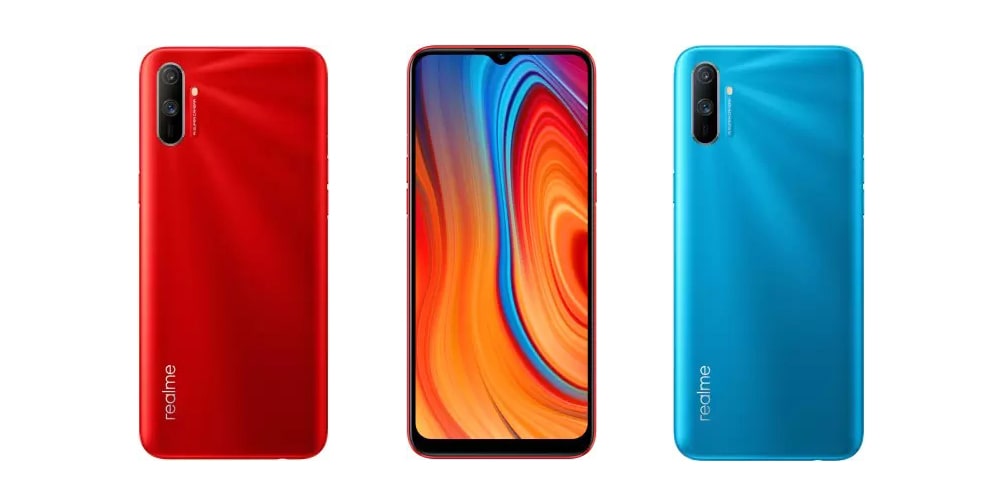 Realme C3 front and back