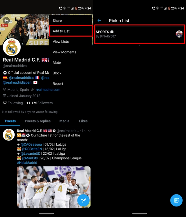 add to list