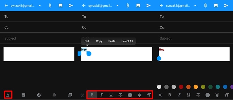 Edison Mail rich text editor