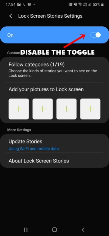 disable feature