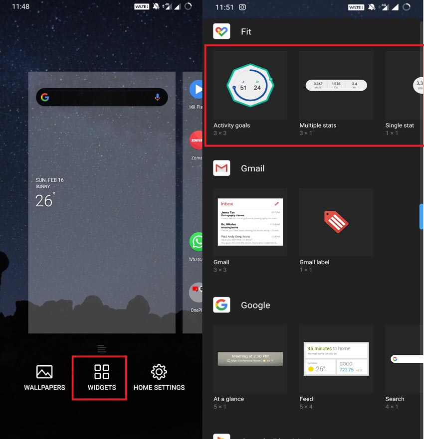 Google Fit Activity Tracker Widget Android