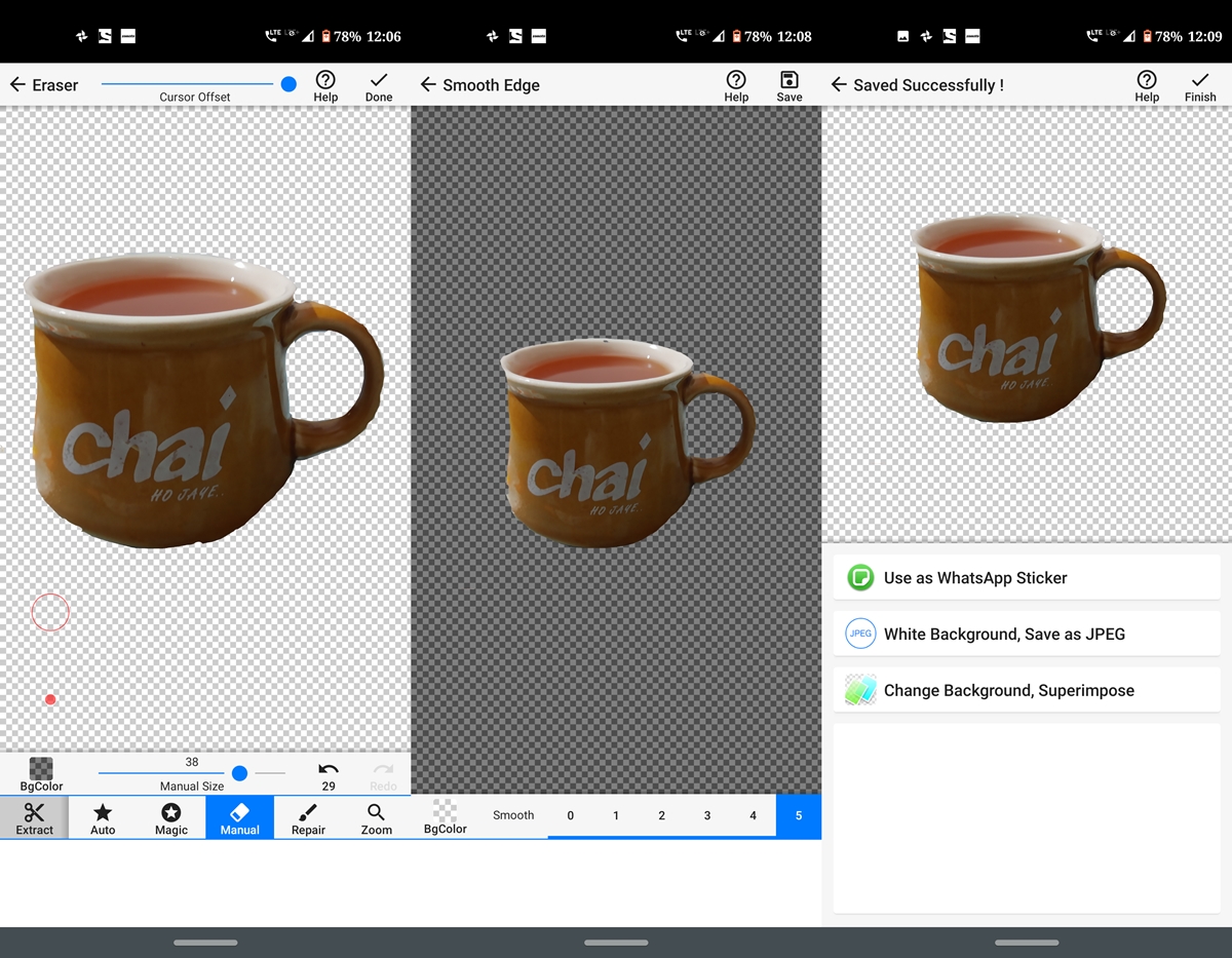 manual background remove