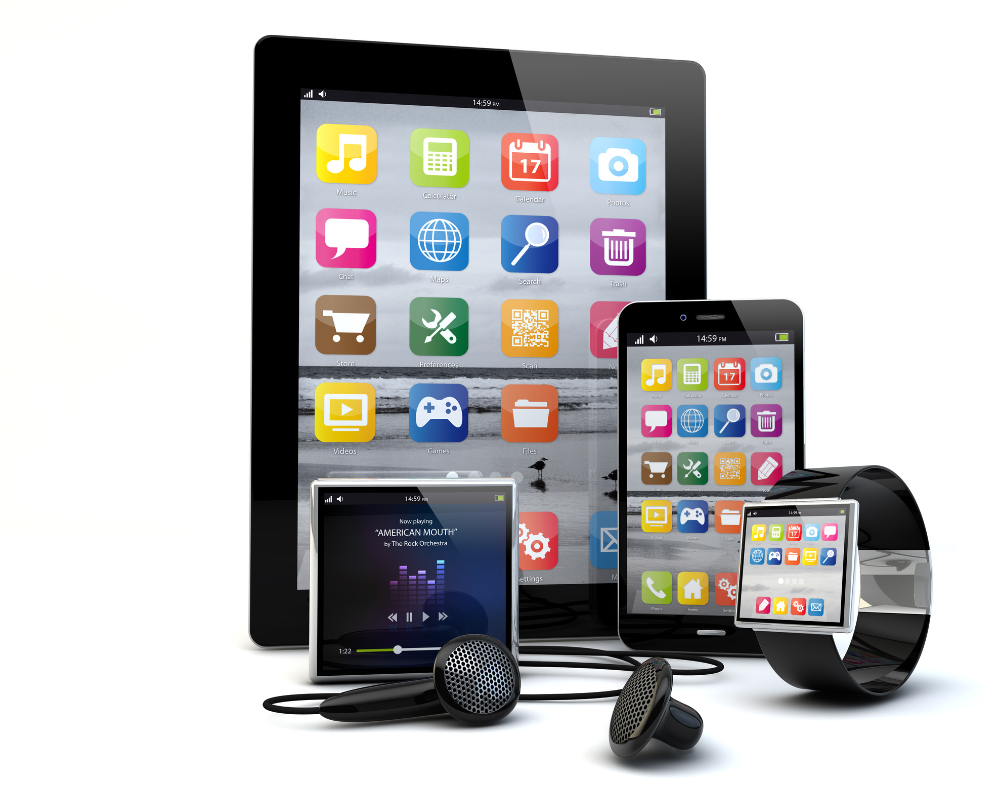 A picture of various gadgets