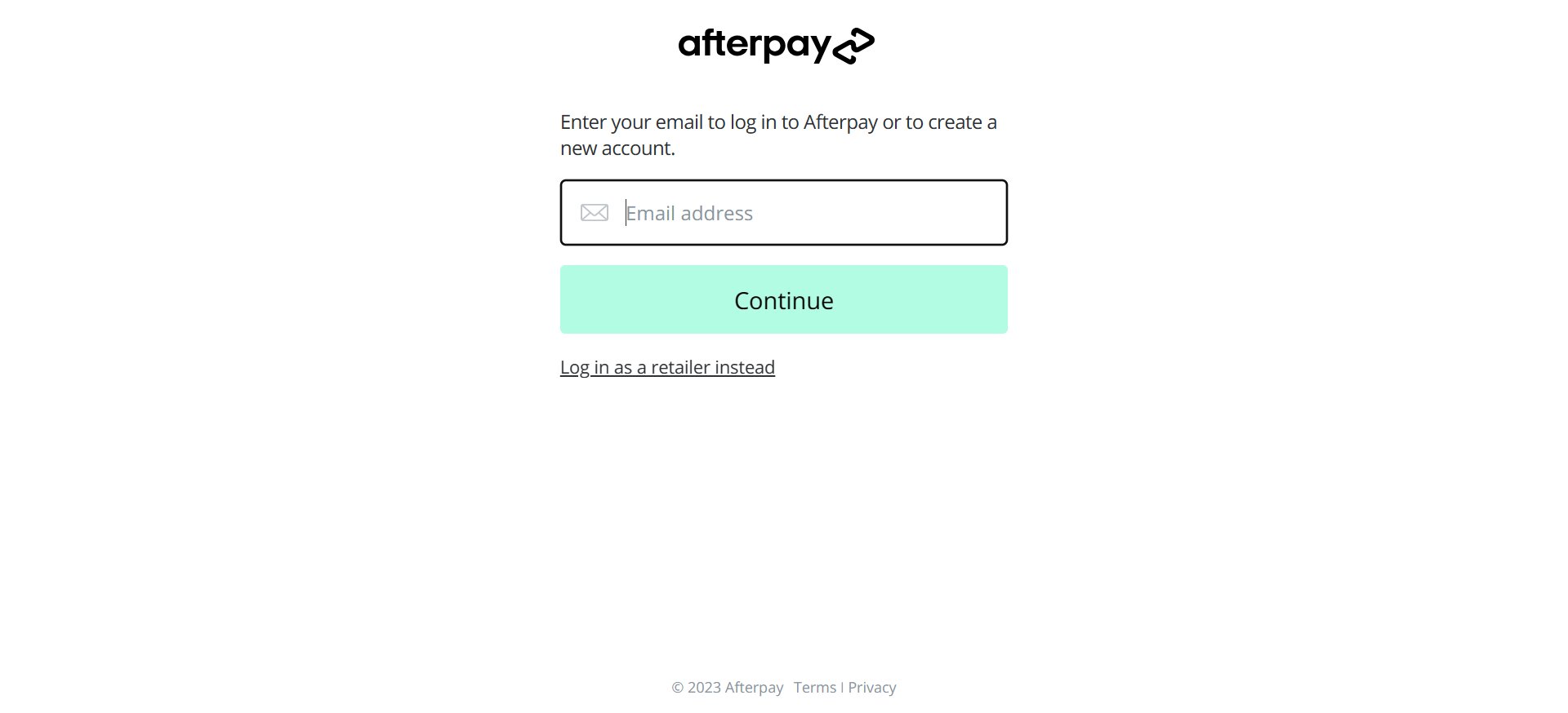 Afterpay sign in